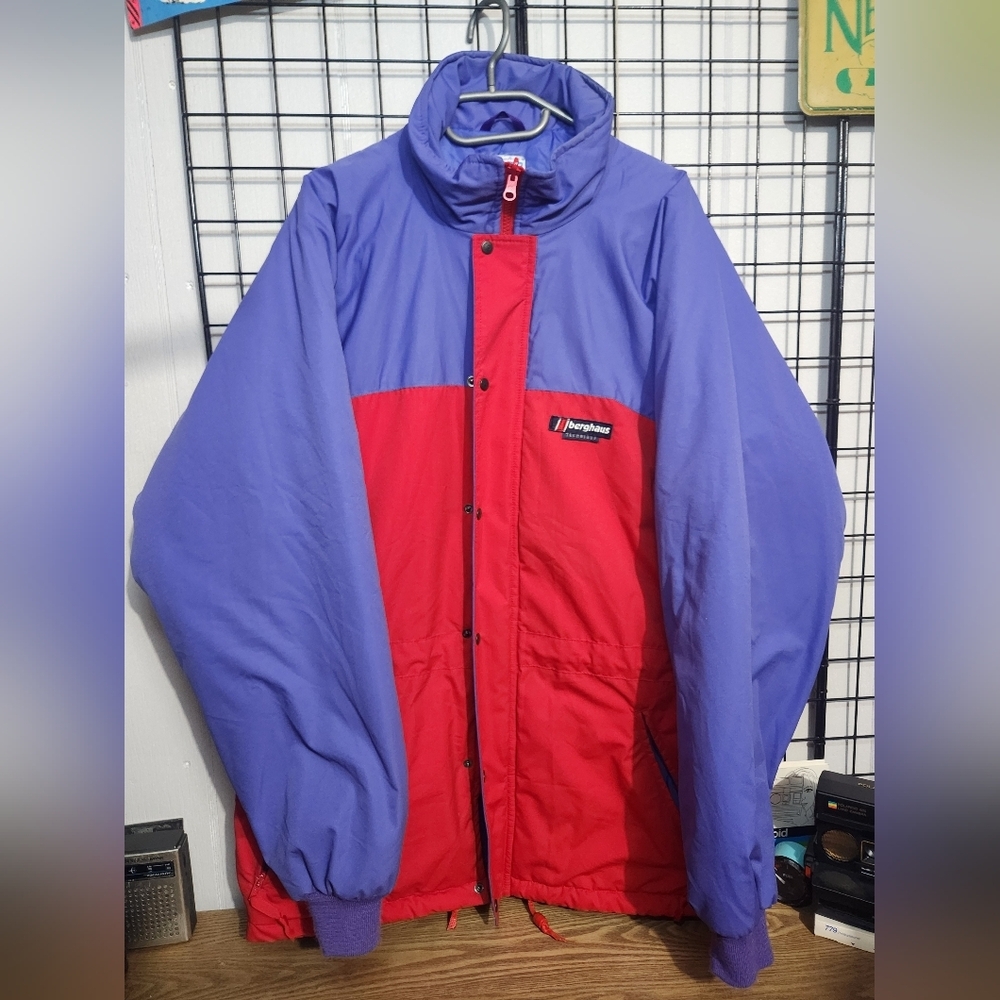 Colorblock Jacket - Red and Purpl BERGHAUS JACKET Size XXL Made In Great Britain